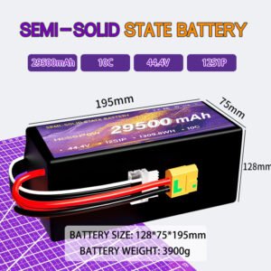 29500mah Semi Solid State Battery for FPV Drone Lipo Battery 10c Drone Battery Hosopow battery