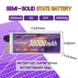 Semi Sollid State Battery Cell 36000mah 3.7v Fpv Lipo Battery Fpv Drone Battery 350wh 10c Drone Lithitm Battery