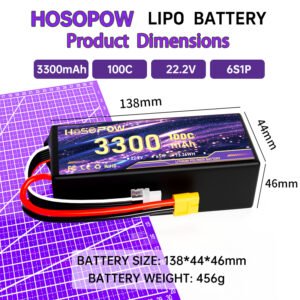3300mah 4200mah 5200mah 6000mah RC Drone Battery High Rate Lipo Battery 11.1v 22.2v RC Battery 70c 100c Lithium Battery Pack Agricultural Drone Battery