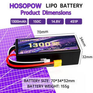 1300mah 1500mah 2200mah 2600mah RC Drone Battery High Rate Lipo Battery 11.1v 22.2v RC Battery 150c Lithium Battery Pack Agricultural Drone Battery